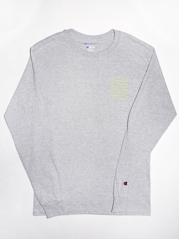 Adult Long Sleeve Tee - Heather grey